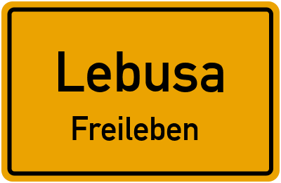 Straßenverzeichnis Lebusa Freileben
