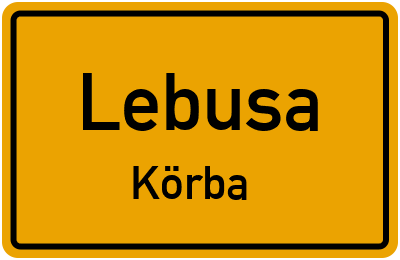 Straßenverzeichnis Lebusa Körba