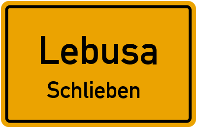 Straßenverzeichnis Lebusa Schlieben