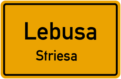 Straßenverzeichnis Lebusa Striesa
