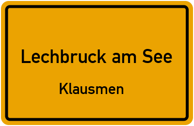 Straßenverzeichnis Lechbruck am See Klausmen