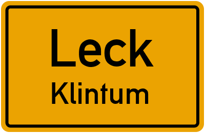 Straßenverzeichnis Leck Klintum