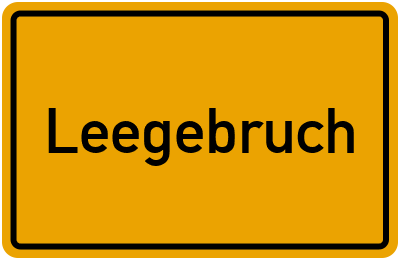 Ortsschild von Gemeinde Leegebruch in Brandenburg