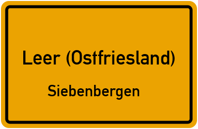 Straßenverzeichnis Leer (Ostfriesland) Siebenbergen