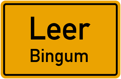 Straßenverzeichnis Leer Bingum