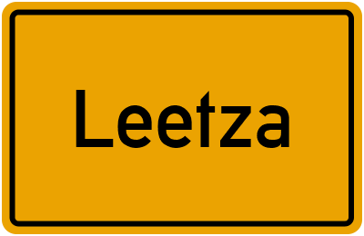 Ortsschild von Gemeinde Leetza in Sachsen-Anhalt