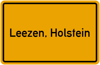 Ortsschild von Gemeinde Leezen, Holstein in Schleswig-Holstein