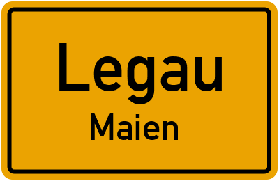 Ortsschild Legau Maien