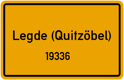 Straßenverzeichnis für 19336 Legde (Quitzöbel)