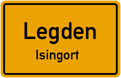 Straßenverzeichnis Legden Isingort