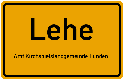 Straßenverzeichnis Lehe Amt Kirchspielslandgemeinde Lunden
