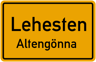 Straßenverzeichnis Lehesten Altengönna