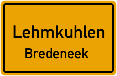 Straßenverzeichnis Lehmkuhlen Bredeneek