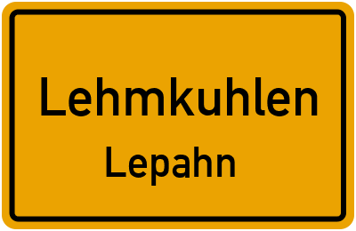 Straßenverzeichnis Lehmkuhlen Lepahn