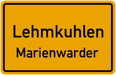 Straßenverzeichnis Lehmkuhlen Marienwarder