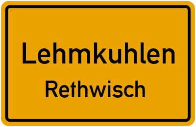 Straßenverzeichnis Lehmkuhlen Rethwisch