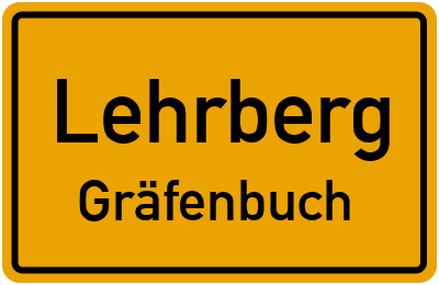 Ortsschild Lehrberg Gräfenbuch