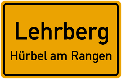 Straßenverzeichnis Lehrberg Hürbel am Rangen