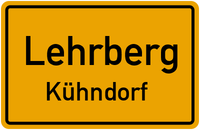 Ortsschild Lehrberg Kühndorf