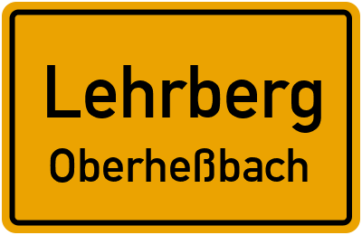 Ortsschild Lehrberg Oberheßbach