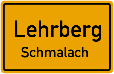 Ortsschild Lehrberg Schmalach