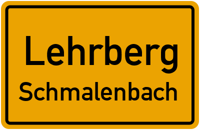 Ortsschild Lehrberg Schmalenbach