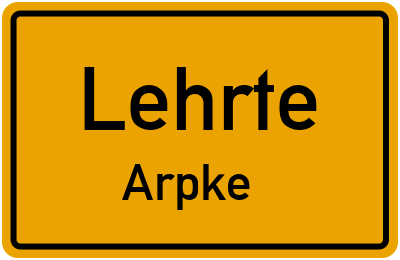 Straßenverzeichnis Lehrte Arpke