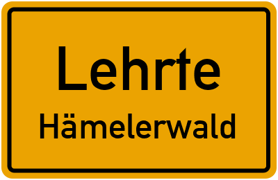 Straßenverzeichnis Lehrte Hämelerwald