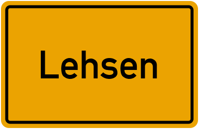 Ortsschild von Lehsen in Mecklenburg-Vorpommern