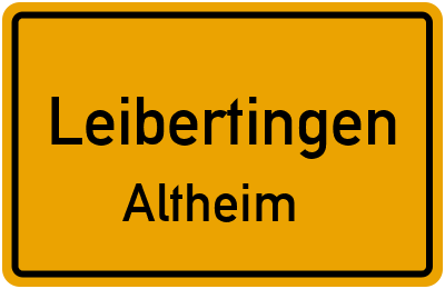 Straßenverzeichnis Leibertingen Altheim