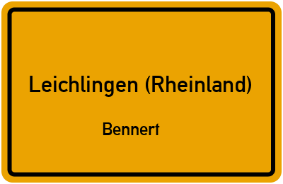 Straßenverzeichnis Leichlingen (Rheinland) Bennert