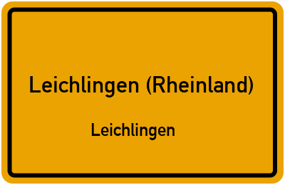 Ortsschild Leichlingen (Rheinland) Leichlingen