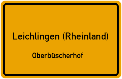 Straßenverzeichnis Leichlingen (Rheinland) Oberbüscherhof