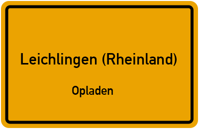 Straßenverzeichnis Leichlingen (Rheinland) Opladen