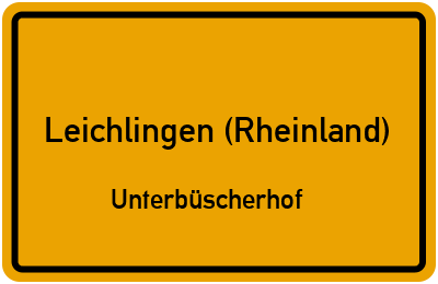 Straßenverzeichnis Leichlingen (Rheinland) Unterbüscherhof