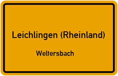 Straßenverzeichnis Leichlingen (Rheinland) Weltersbach