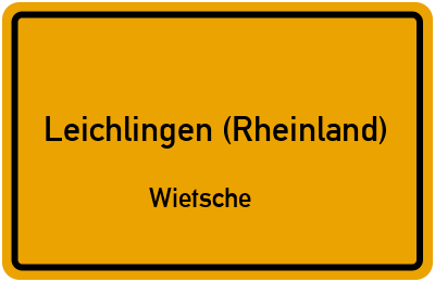 Straßenverzeichnis Leichlingen (Rheinland) Wietsche