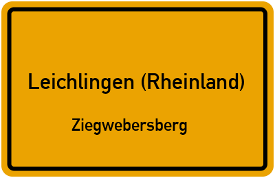 Straßenverzeichnis Leichlingen (Rheinland) Ziegwebersberg