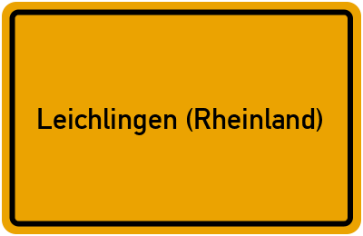 Ortsschild von Stadt Leichlingen (Rheinland) in Nordrhein-Westfalen