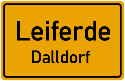 Ortsschild Leiferde Dalldorf