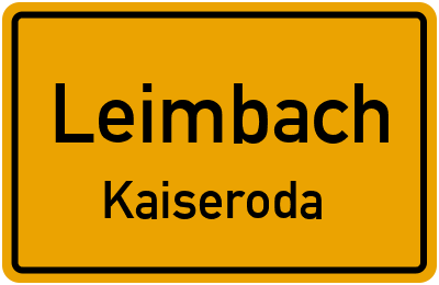 Straßenverzeichnis Leimbach Kaiseroda
