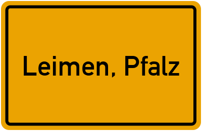 Ortsschild von Gemeinde Leimen, Pfalz in Rheinland-Pfalz