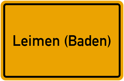 Ortsschild von Stadt Leimen (Baden) in Baden-Württemberg