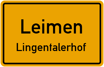 Straßenverzeichnis Leimen Lingentalerhof
