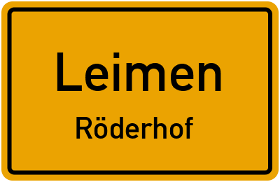 Straßenverzeichnis Leimen Röderhof