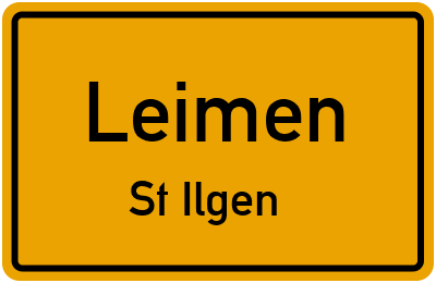 Straßenverzeichnis Leimen St Ilgen