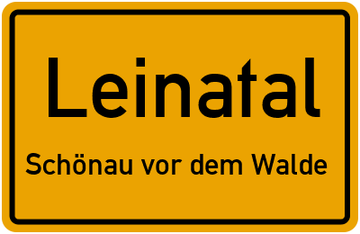 Straßenverzeichnis Leinatal Schönau vor dem Walde