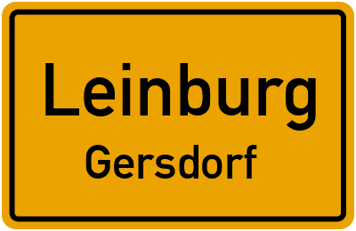 Ortsschild Leinburg Gersdorf