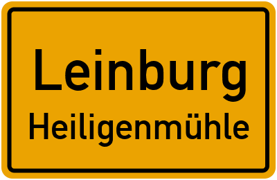Ortsschild Leinburg Heiligenmühle
