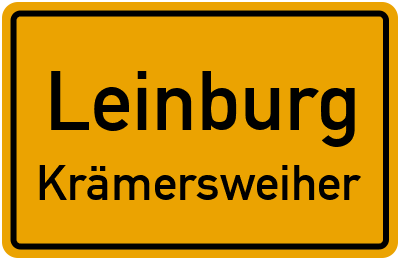 Ortsschild Leinburg Krämersweiher